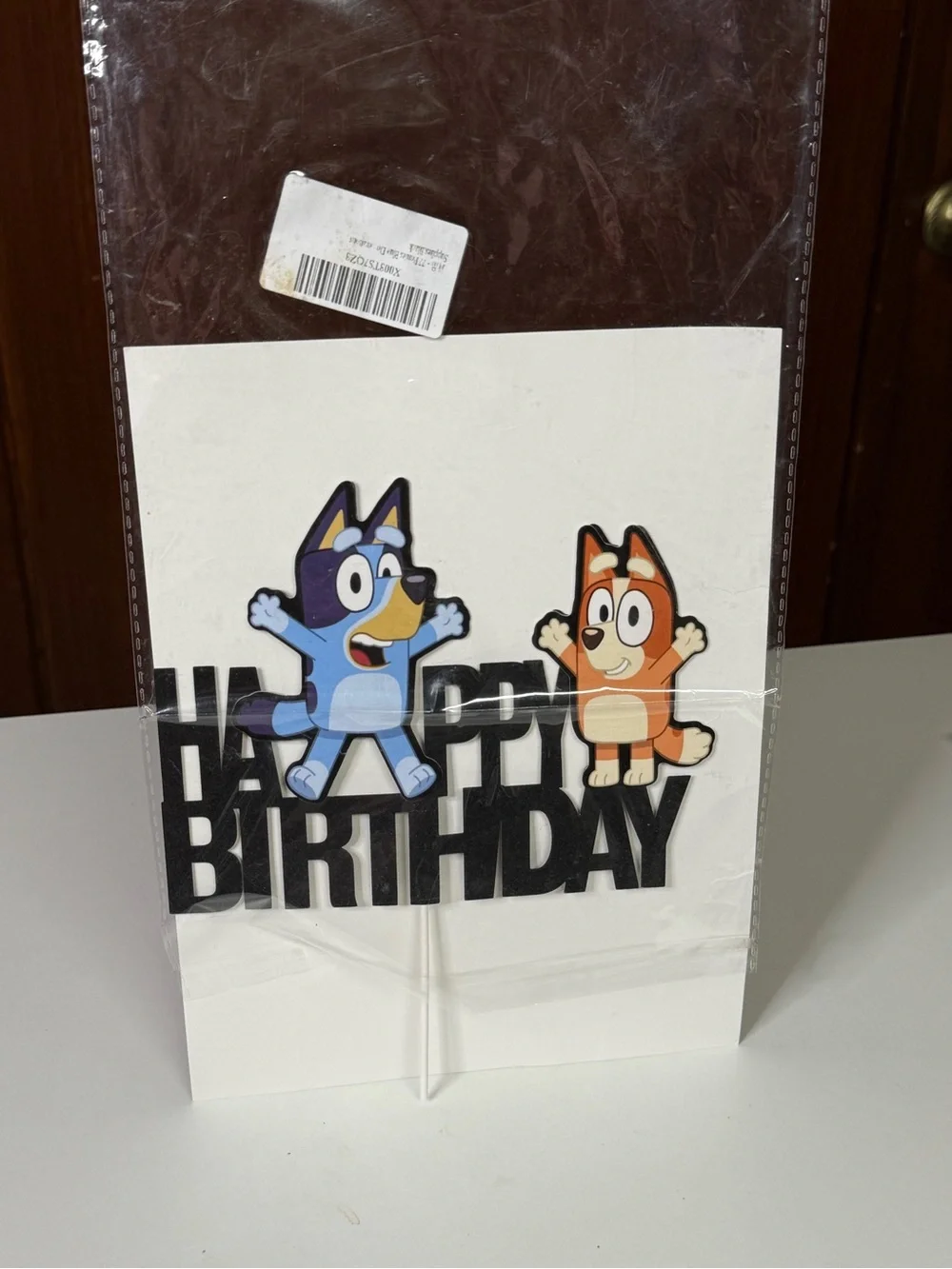 Bluey Happy Birthday Cake Topper